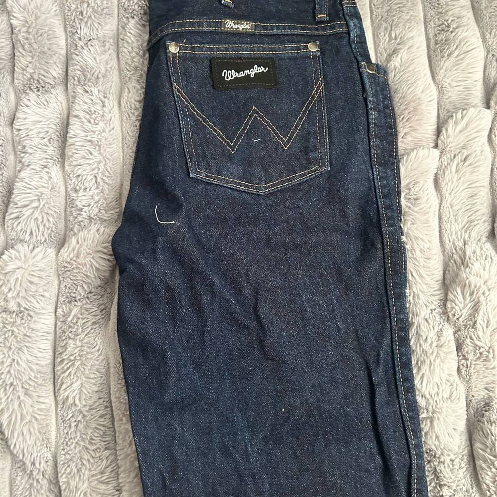 Wrangler Men's Dark Blue Straight Jeans
